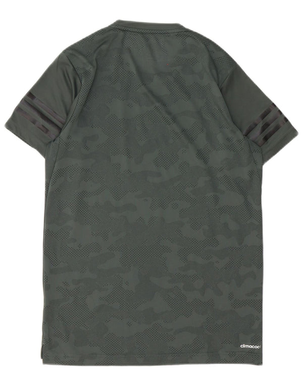 Adidas Mens Climacool Camiseta Top XS Verde Camuflagem Poliéster
