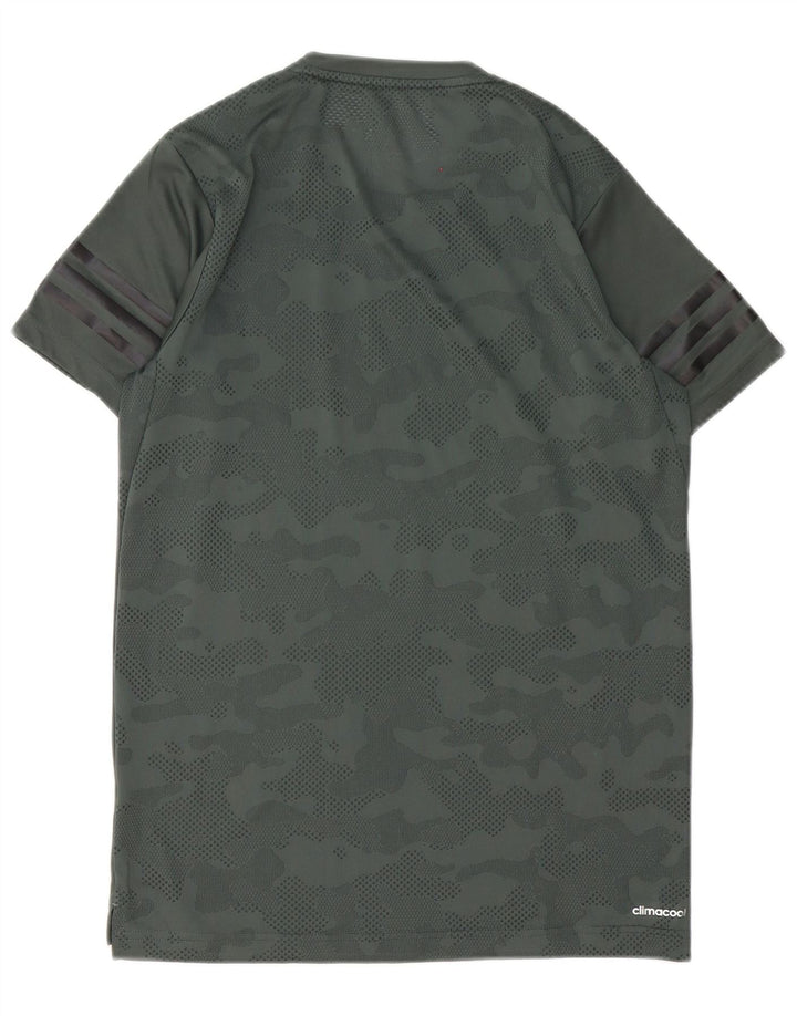 Adidas Mens Climacool Camiseta Top XS Verde Camuflagem Poliéster