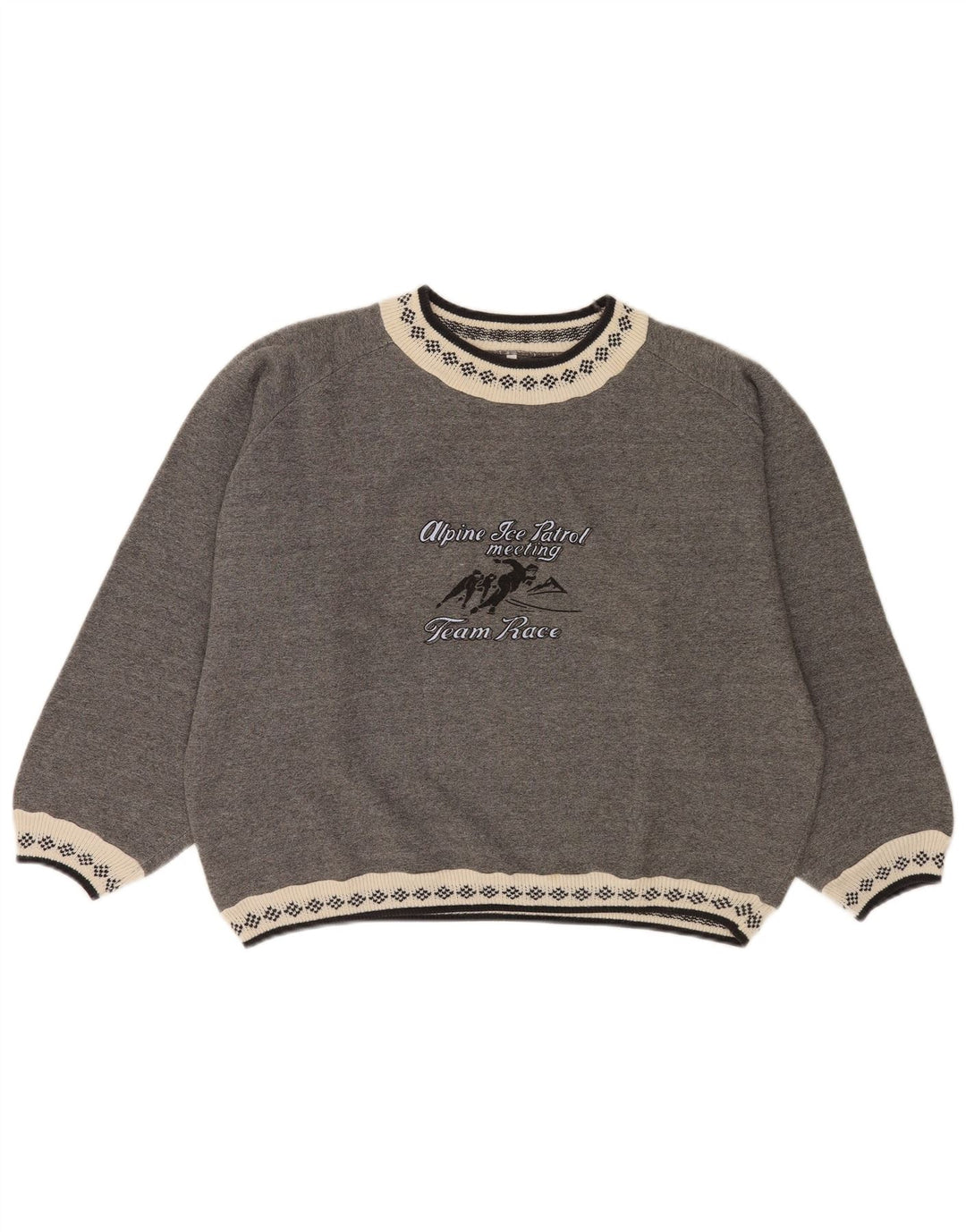 Jumper de moletom feminino grande da Meeting UK 16 cinza grande