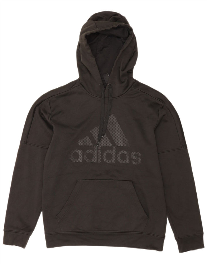 Adidas Mens Graphic Hoodie Jumper Médio Preto Poliéster