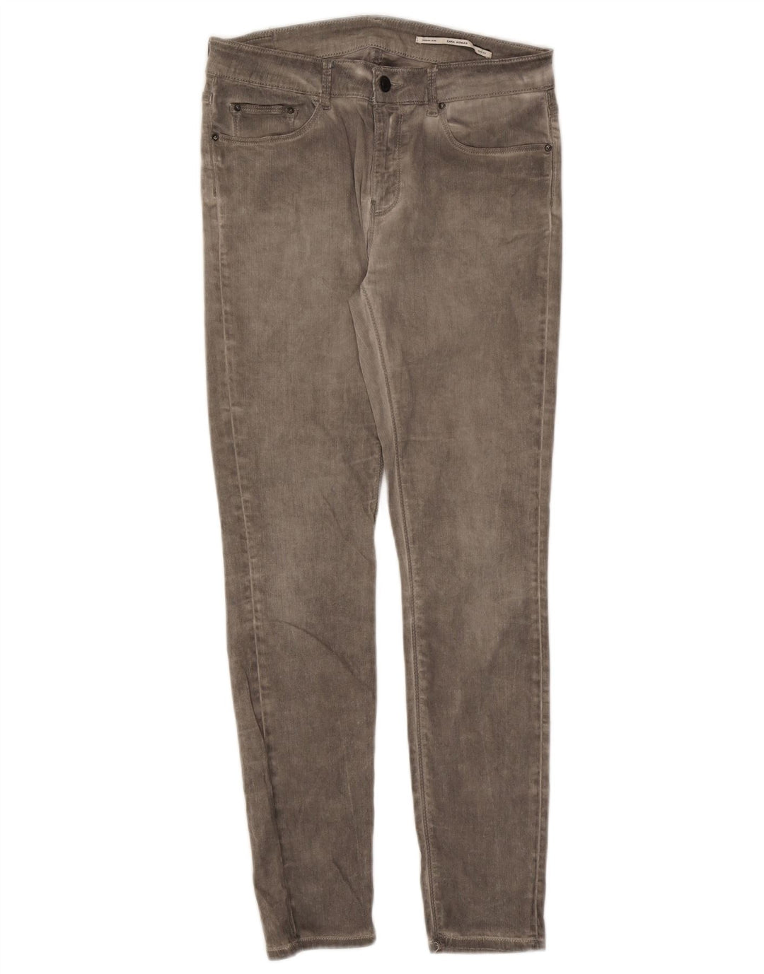 Zara Jeans Slim Feminino EU 42 Grande W32 L29 Cinza