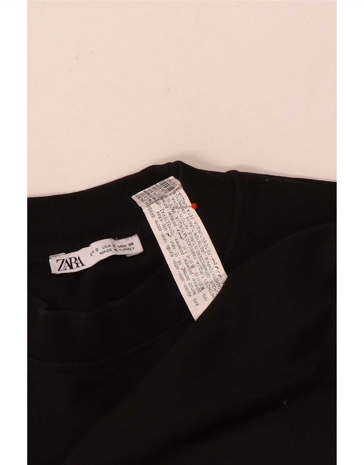 Camiseta masculina Zara Top pequeno algodão preto