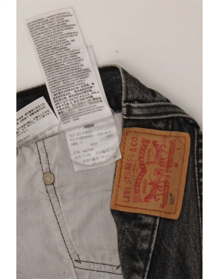 Shorts jeans feminino 501 da Levi's W29 algodão cinza médio