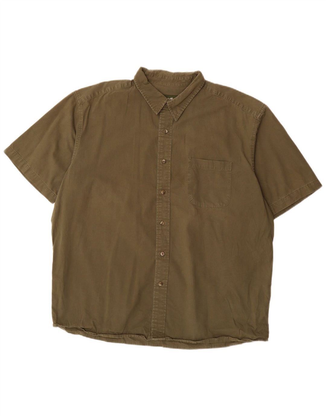 Camisa masculina de manga curta EDDIE BAUER XL algodão cáqui
