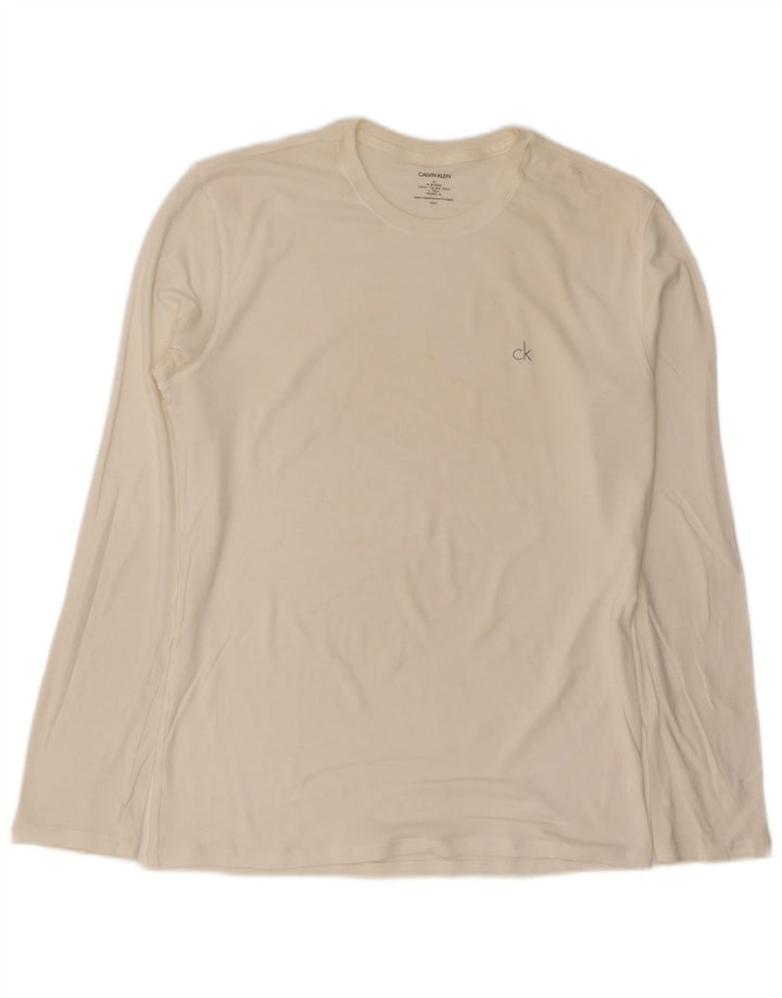 Calvin Klein Jeans Masculino Top Manga Longa Médio Branco