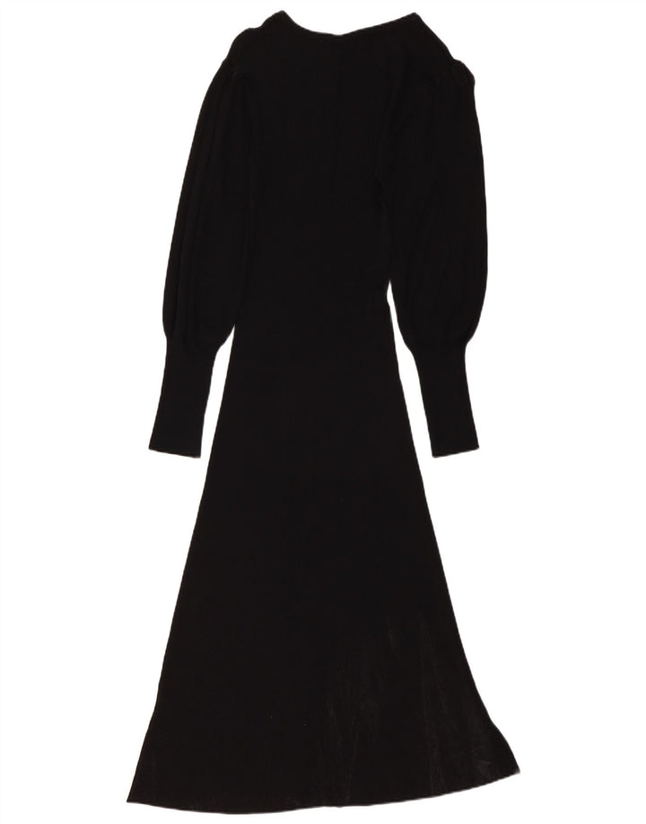 Vestido jumper feminino ZARA UK 6 pequeno preto viscose
