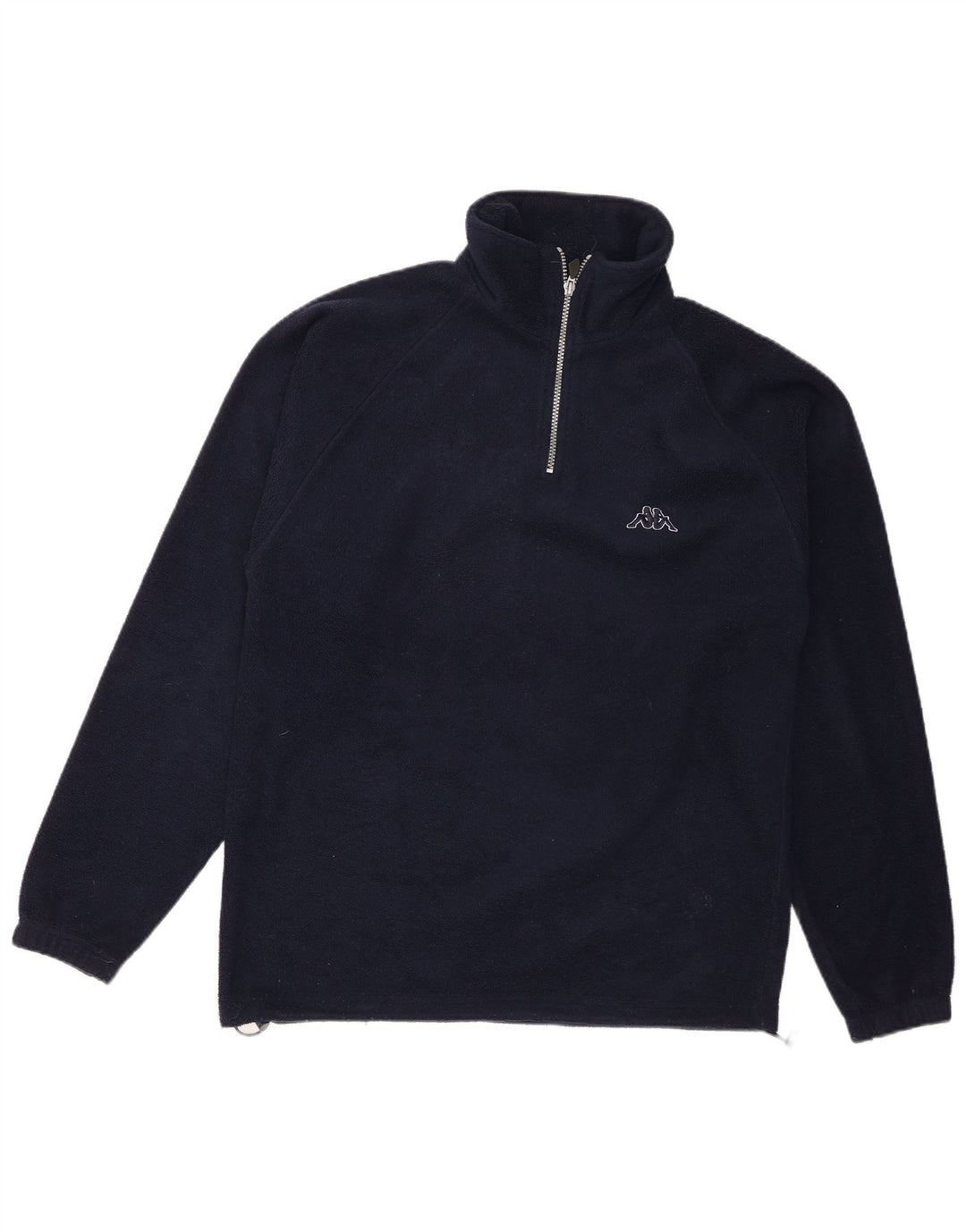 Suéter de lã masculino Kappa com zíper e gola média azul marinho poliéster