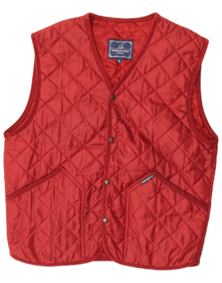 Colete acolchoado masculino North Pole UK 38 nylon vermelho médio
