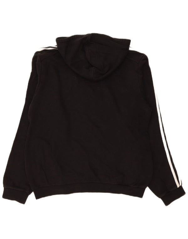 Adidas Mens Hoodie Jumper Médio Algodão Preto