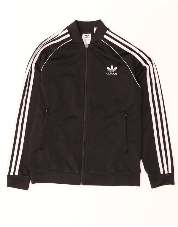 Casaco de treino Adidas Boys 12-13 anos preto poliéster