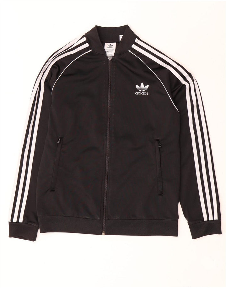 Casaco de treino Adidas Boys 12-13 anos preto poliéster