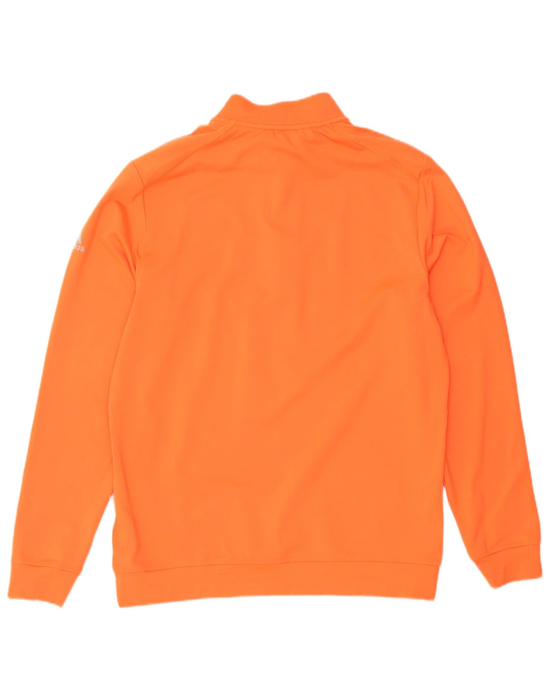 Adidas Mens Zip Neck Moletom Jumper Médio Laranja Poliéster