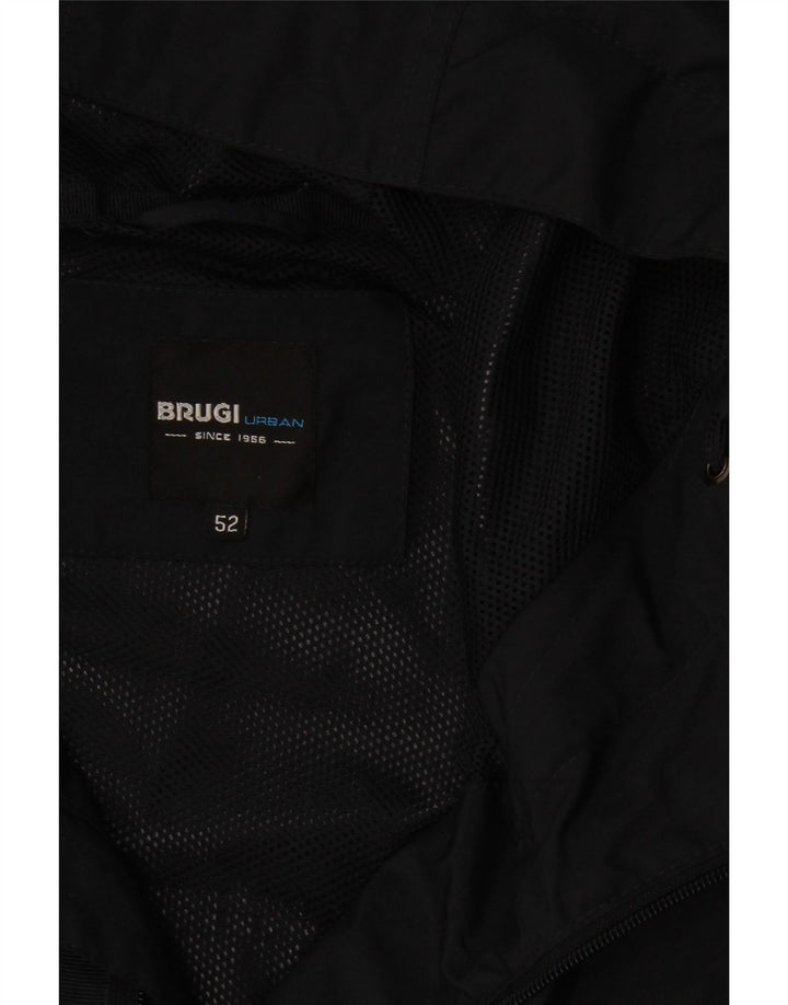 Jaqueta corta-vento masculina com capuz Brugi IT 52 XL azul marinho