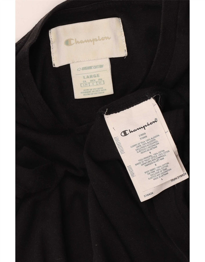 Camiseta masculina Champion grande algodão preto