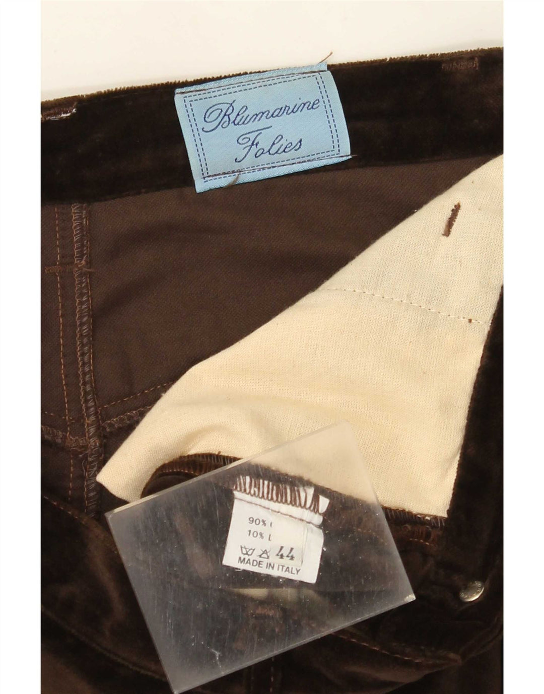 Saia lápis feminina Blumarine IT 44 médio W28 algodão marrom