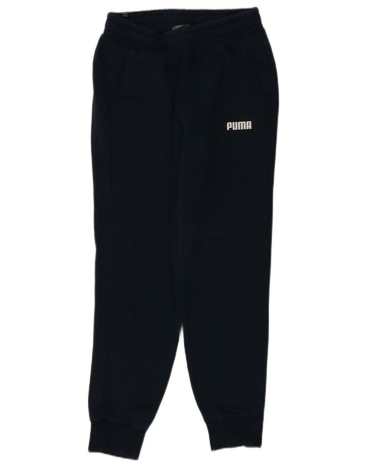 Calça de treino masculina Puma Joggers médio azul marinho algodão