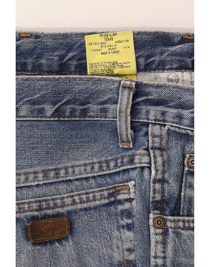 Wrangler Masculino Texas Straight Jeans W32 L27 Azul Algodão