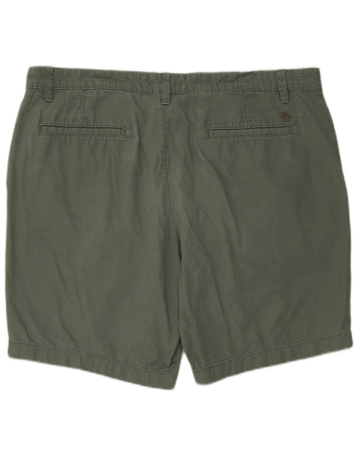 Penguin Mens Chino Shorts W36 Grande Algodão Verde