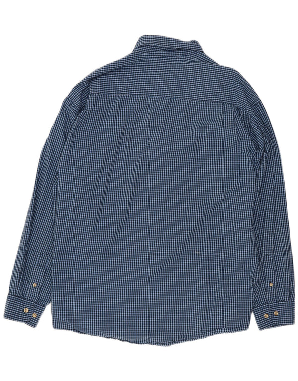 Camisa masculina Wrangler XL azul algodão guingão