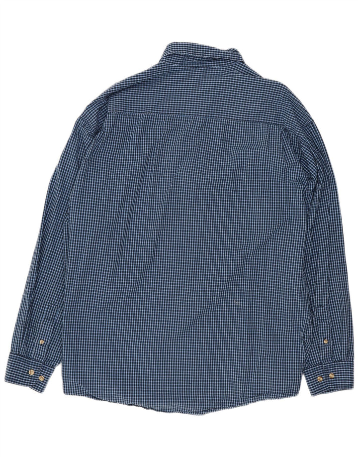Camisa masculina Wrangler XL azul algodão guingão
