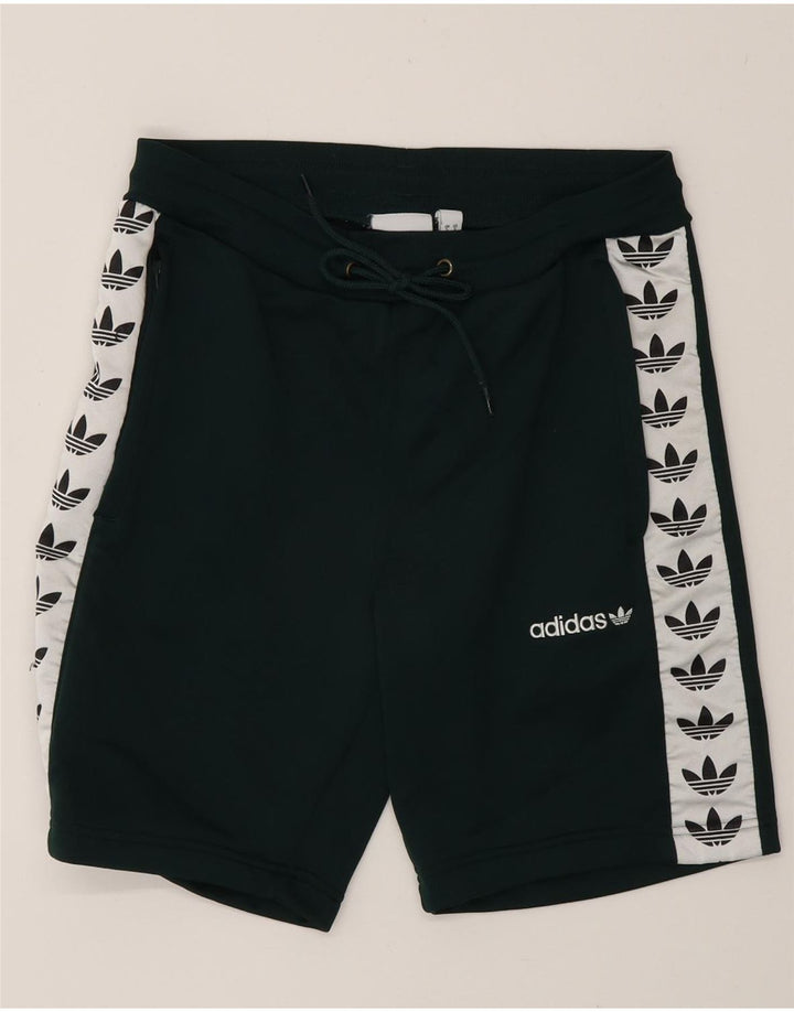 Adidas Mens Graphic Sport Shorts Pequeno Verde Colorblock Poliéster
