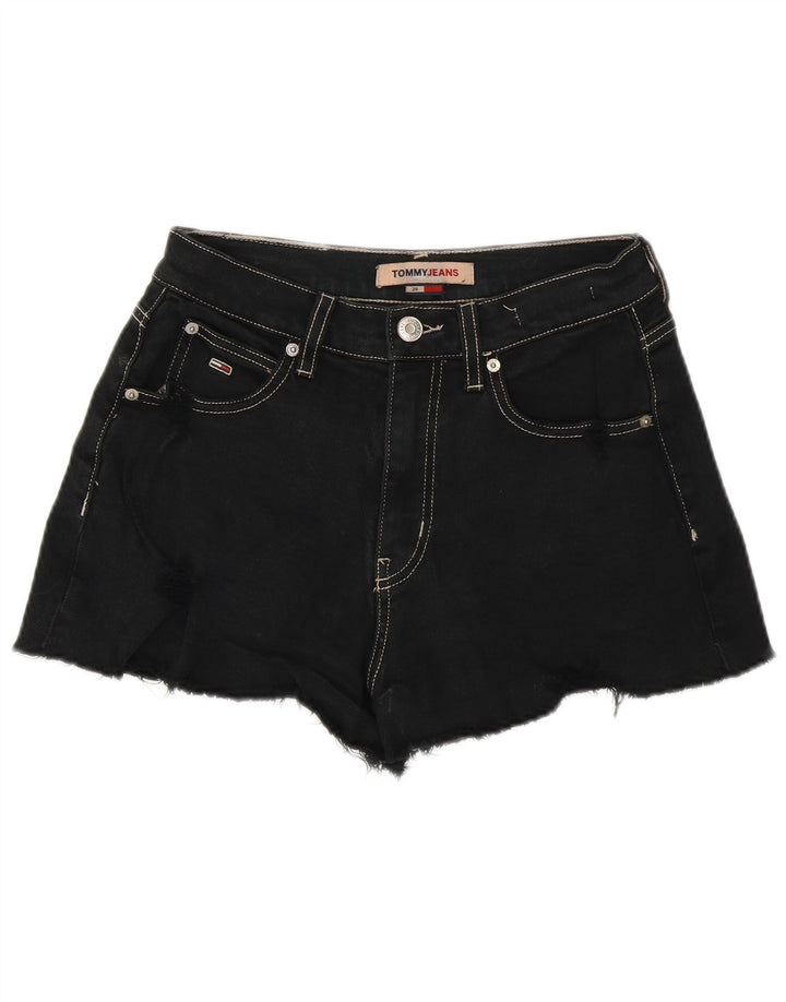Shorts jeans feminino Tommy Hilfiger W26 pequeno preto