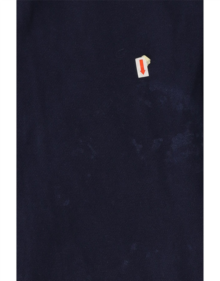 Polo feminino de manga comprida RALPH LAUREN Reino Unido 12 algodão azul marinho médio