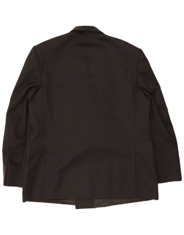 Jaqueta blazer masculina Angelico com peito duplo IT 58 4XL lã preta
