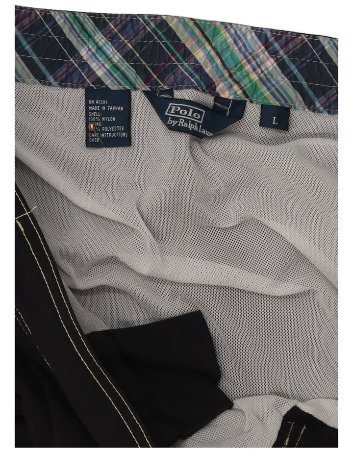 Polo Ralph Lauren Mens Cargo Shorts de natação grande poliéster preto