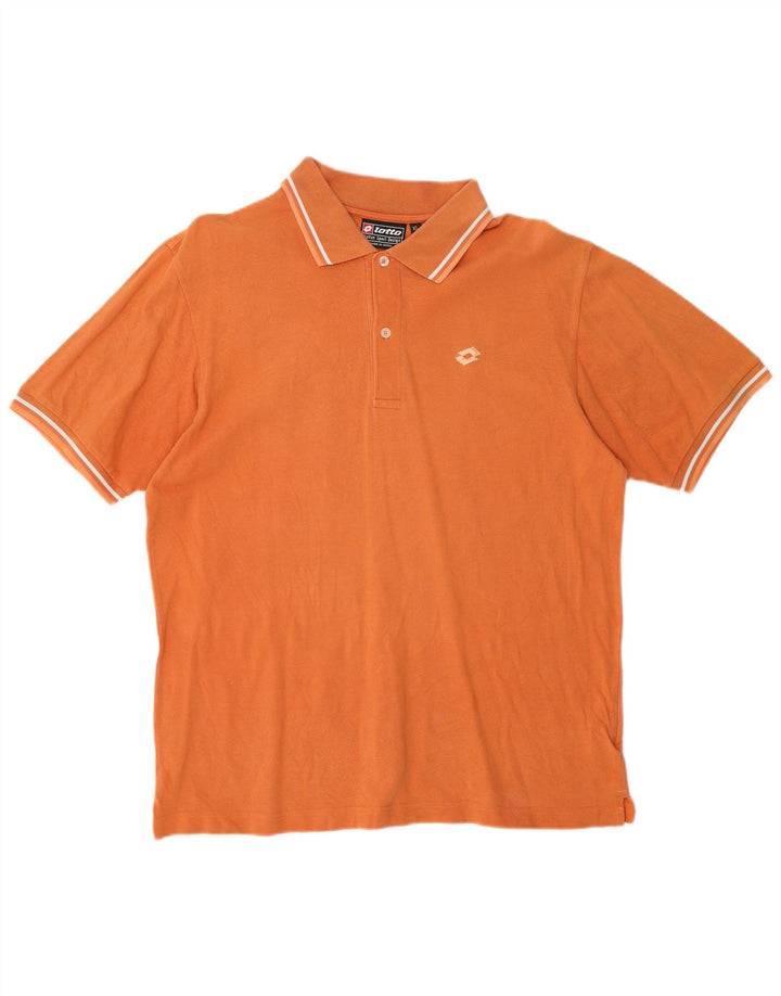 Camisa polo masculina Lotto XL laranja algodão