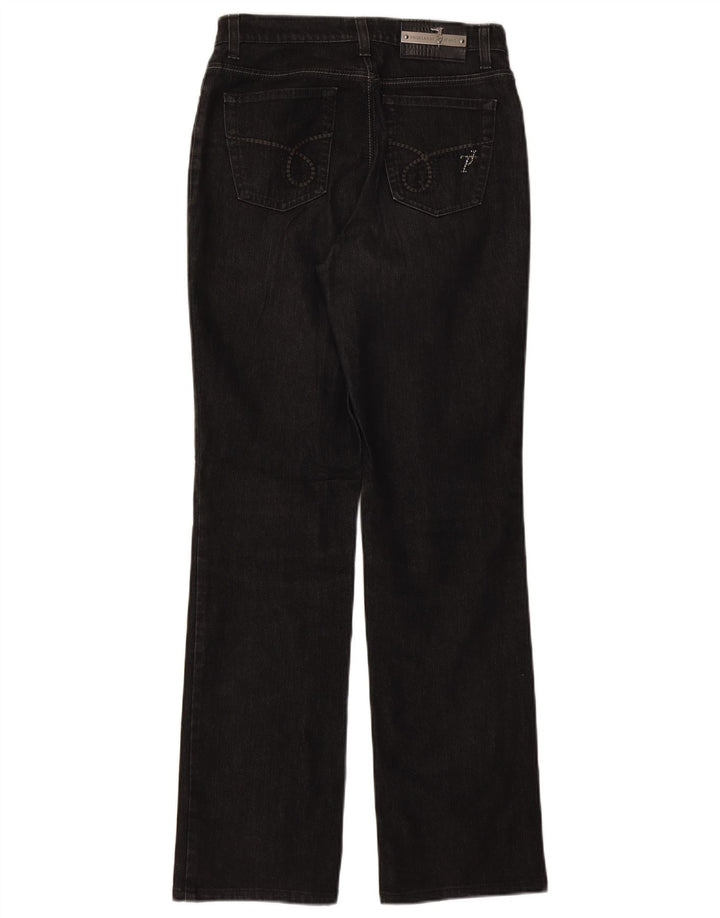 Jeans femininos Trussardi Bootcut W28 L31 algodão preto