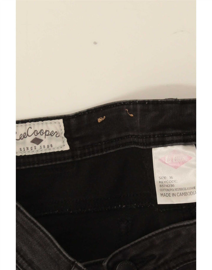 Lee Cooper Jeans Slim Feminino Reino Unido 16 Grande W34 L30 Algodão Cinza