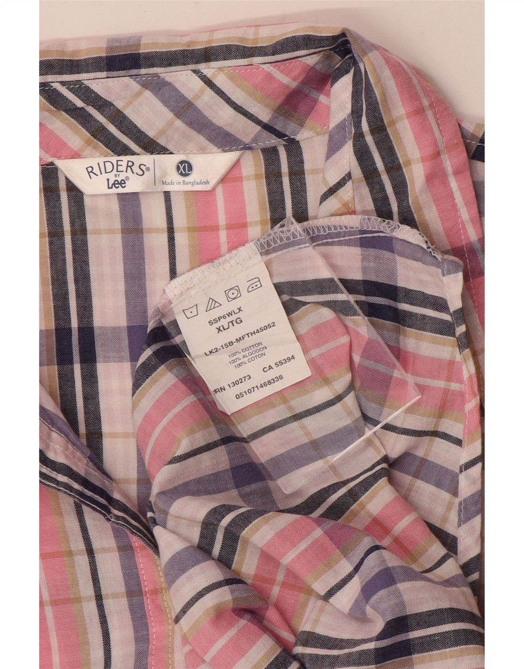 LEE Womens Riders Camisa Oversized UK 18 XL Xadrez Multicolorido