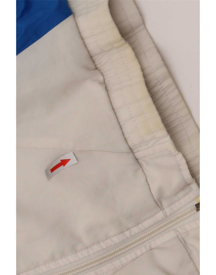 Adidas Mens Tracksuit Top Jacket UK 36/38 Pequeno Branco Colorblock Poliéster