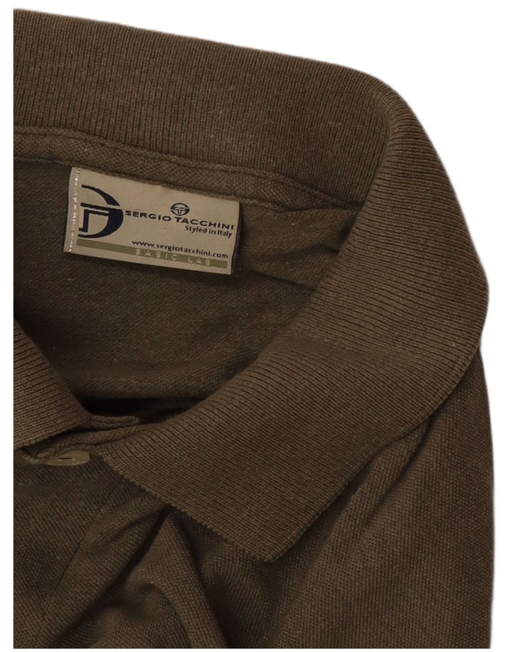 Camisa polo masculina Sergio Tacchini grande cáqui