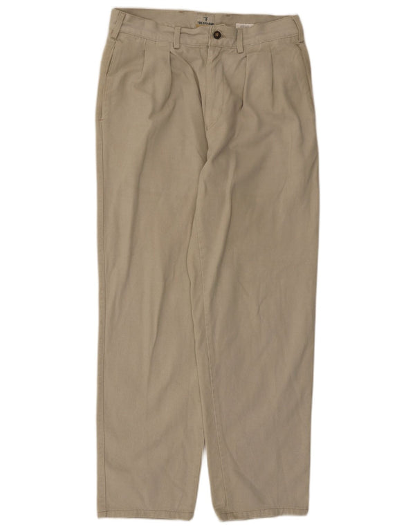 Calça Chino Masculina Trussardi IT 46 Pequena W29 L30 Algodão Bege