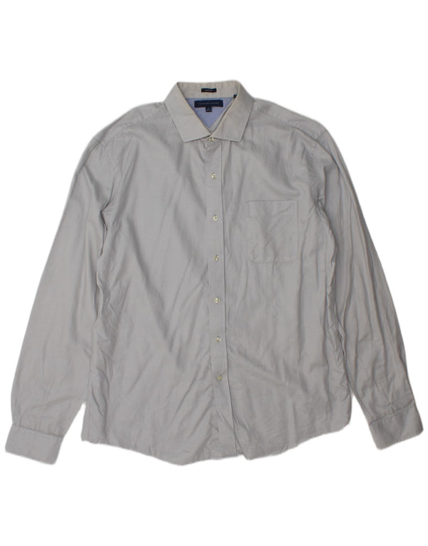 Camisa masculina Tommy Hilfiger Slim Fit tamanho 17 XL cinza
