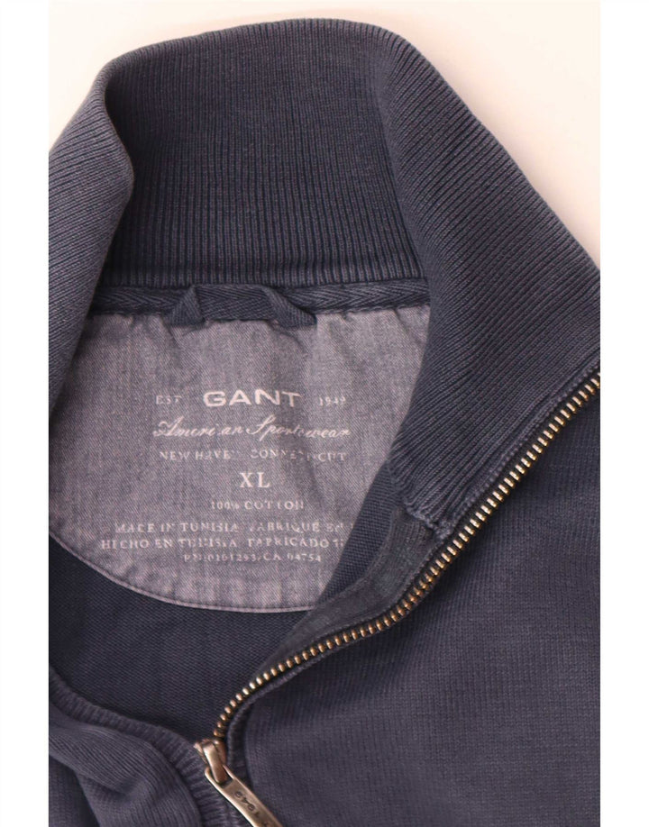 Suéter cardigã masculino Gant XL algodão azul marinho