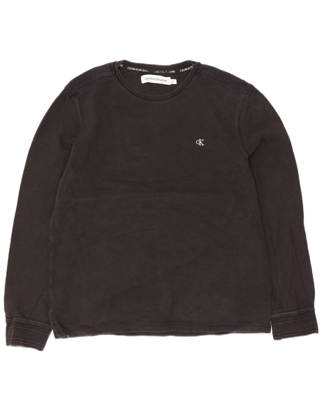 Calvin Klein Jeans Masculino Top Manga Longa Grande Algodão Preto