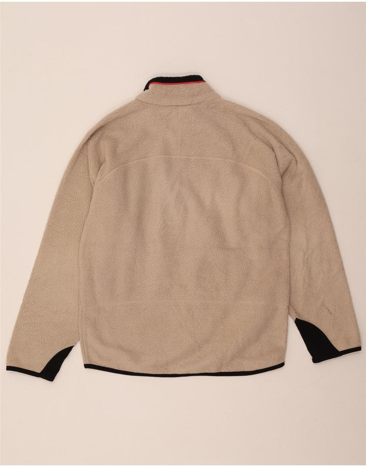 Fila Mens Fleece Jacket UK 40 Grande Poliéster Colourblock Bege