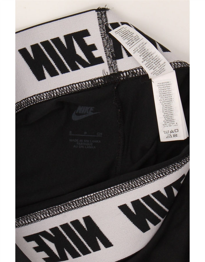 Leggings femininas Nike Graphic UK 8 pequenas de algodão preto