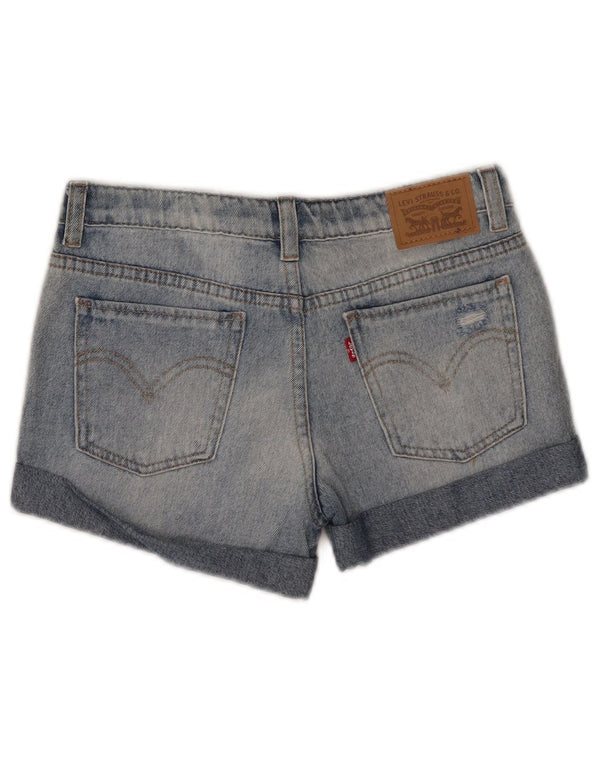 Shorts jeans femininos Levi's Girlfriend Distressed 9-10 anos W25 algodão azul