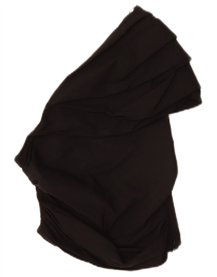 Zara Womens Crop One Ombro Top Reino Unido 12 Médio Preto