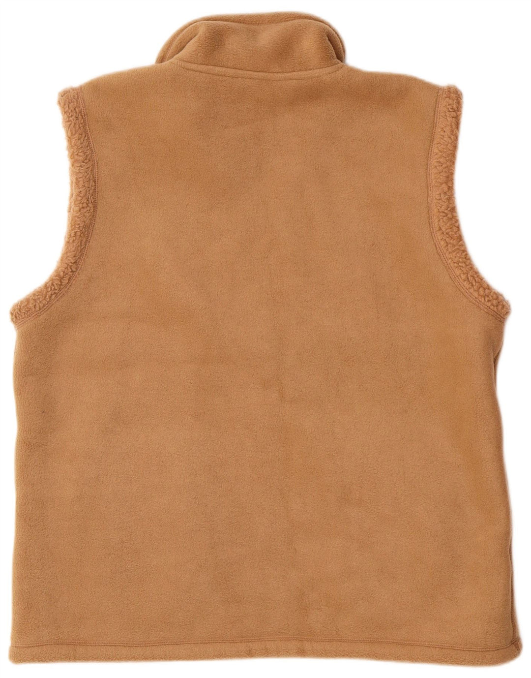 Gilet masculino vintage de lã reversível UK 38 poliéster bege médio