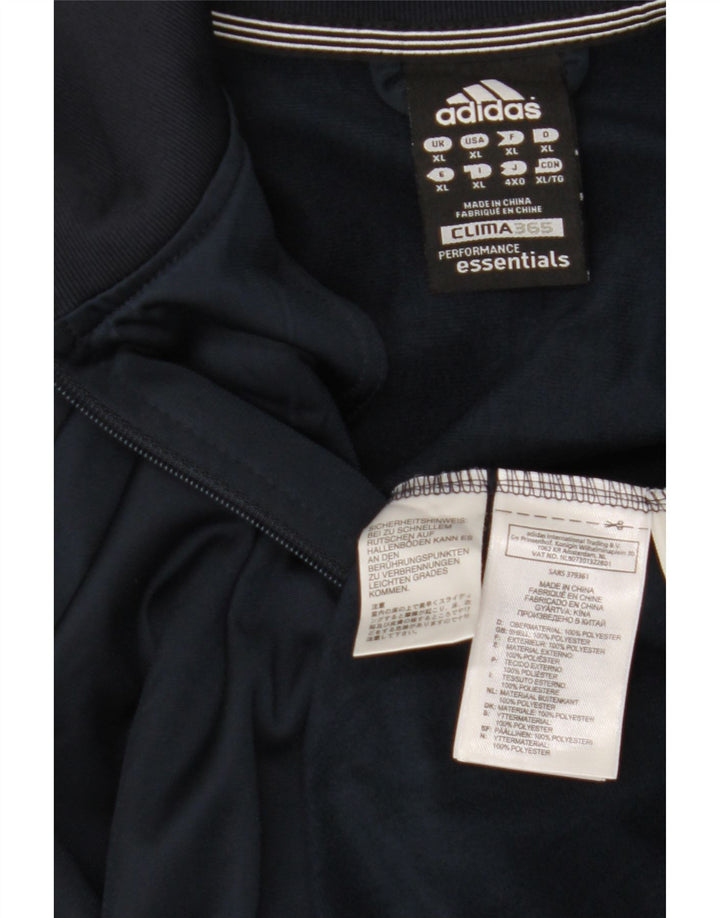 ADIDAS Mens Climalite Tracksuit Top Jacket XL Azul Marinho Poliéster