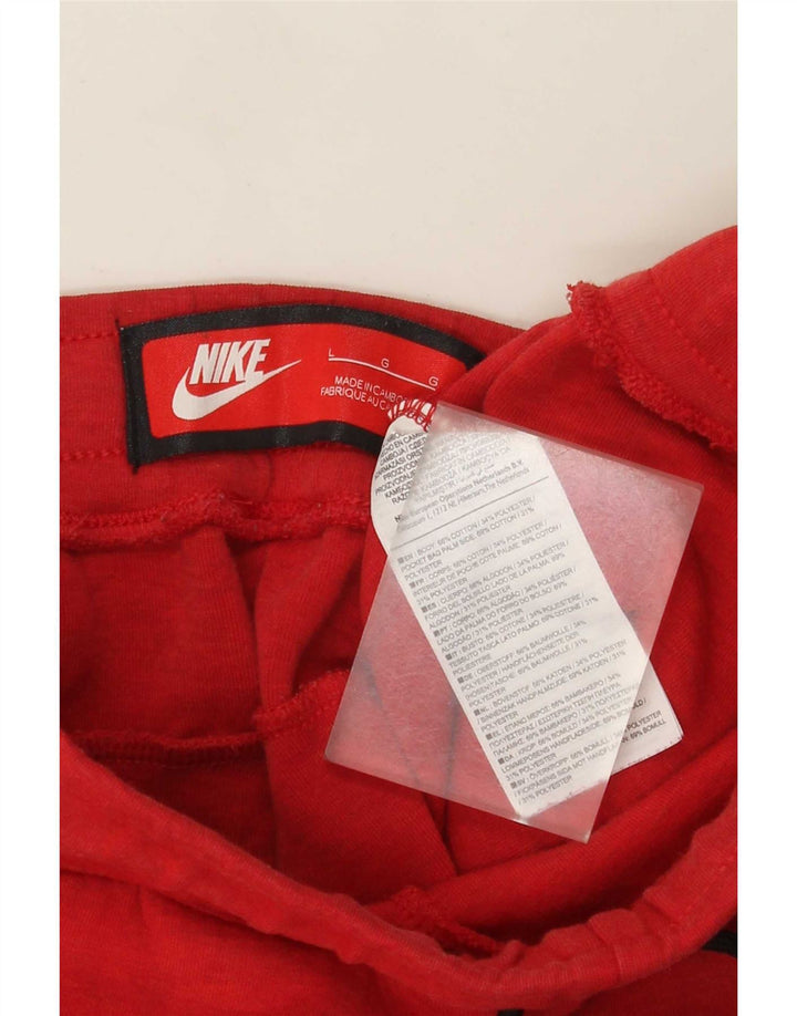 Nike Mens Treino Calças Joggers Grande Algodão Vermelho