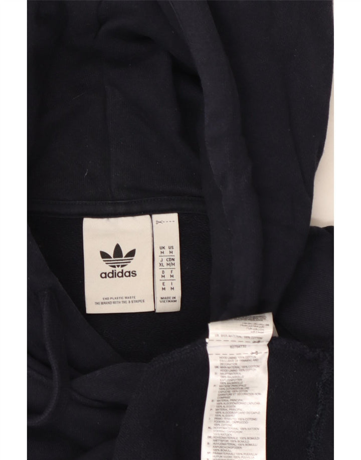 Adidas masculino gráfico moletom com capuz médio azul marinho algodão colorblock