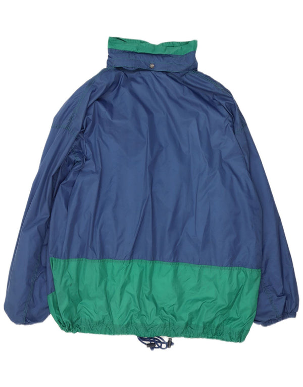 Jaqueta de chuva masculina Marcel Clair Loose Fit UK 42 XL azul marinho colorblock