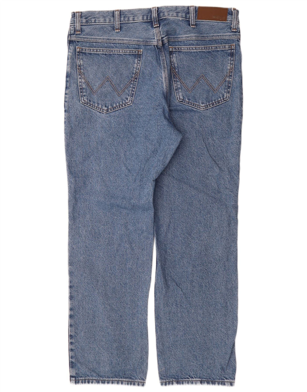 Wrangler Mens Straight Jeans W36 L30 Azul Algodão