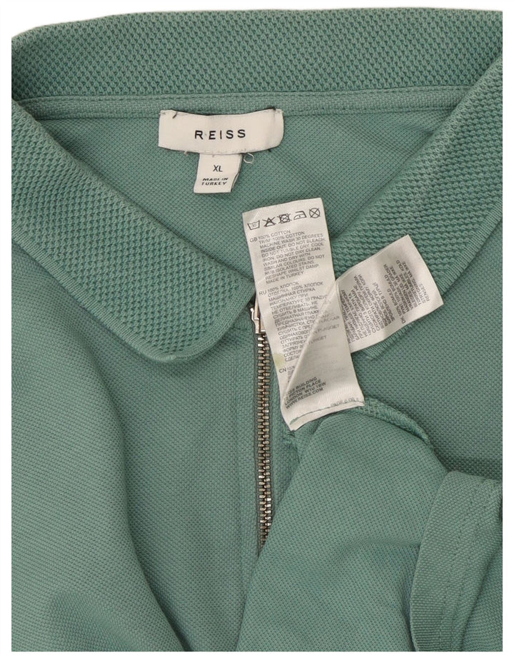 Camisa polo masculina Reiss XL algodão verde